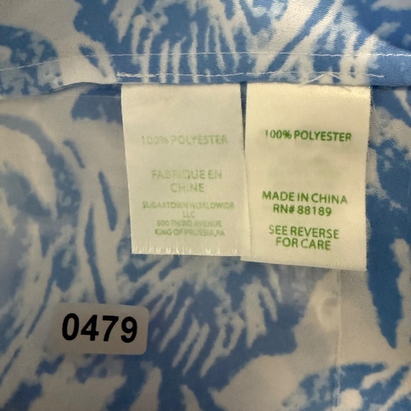 Lilly Pulitzer Gramercy Blue and White Tank Top Size XL - Picture 7 of 7